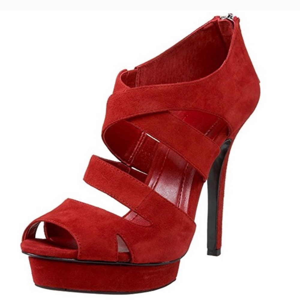 BCBG Kruz Oxblood Red Suede Heels